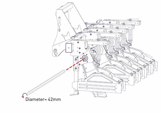 ARBRE DE TRANSMİSSİON PRİNCİPAL HEXAGONAL DE 42 MM