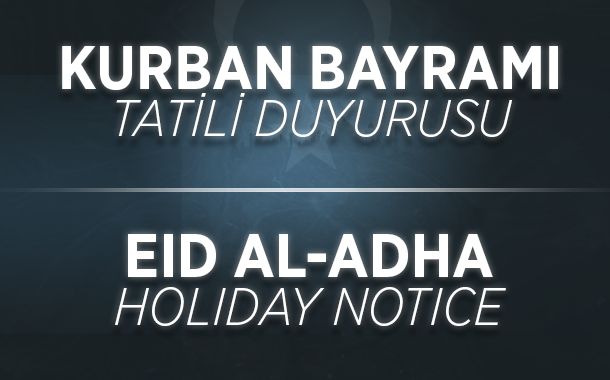 Kurban Bayramı Tatili Duyurusu