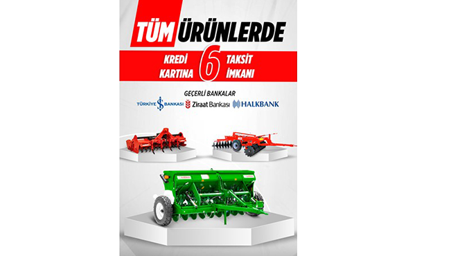  "T&uuml;m &Uuml;r&uuml;nlerde Kredi Kartına 6 Taksit İmkanı!" 